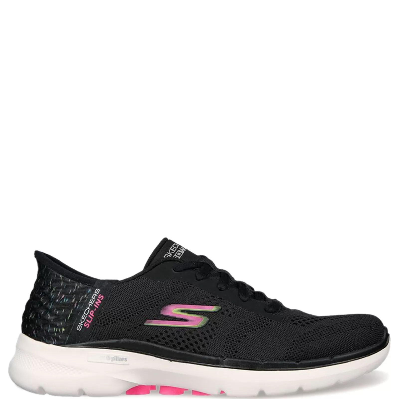 Cheap Skechers Women's , Slip-ins: GO WALK 6 - Vivid Idea Walking Shoe Black Pink