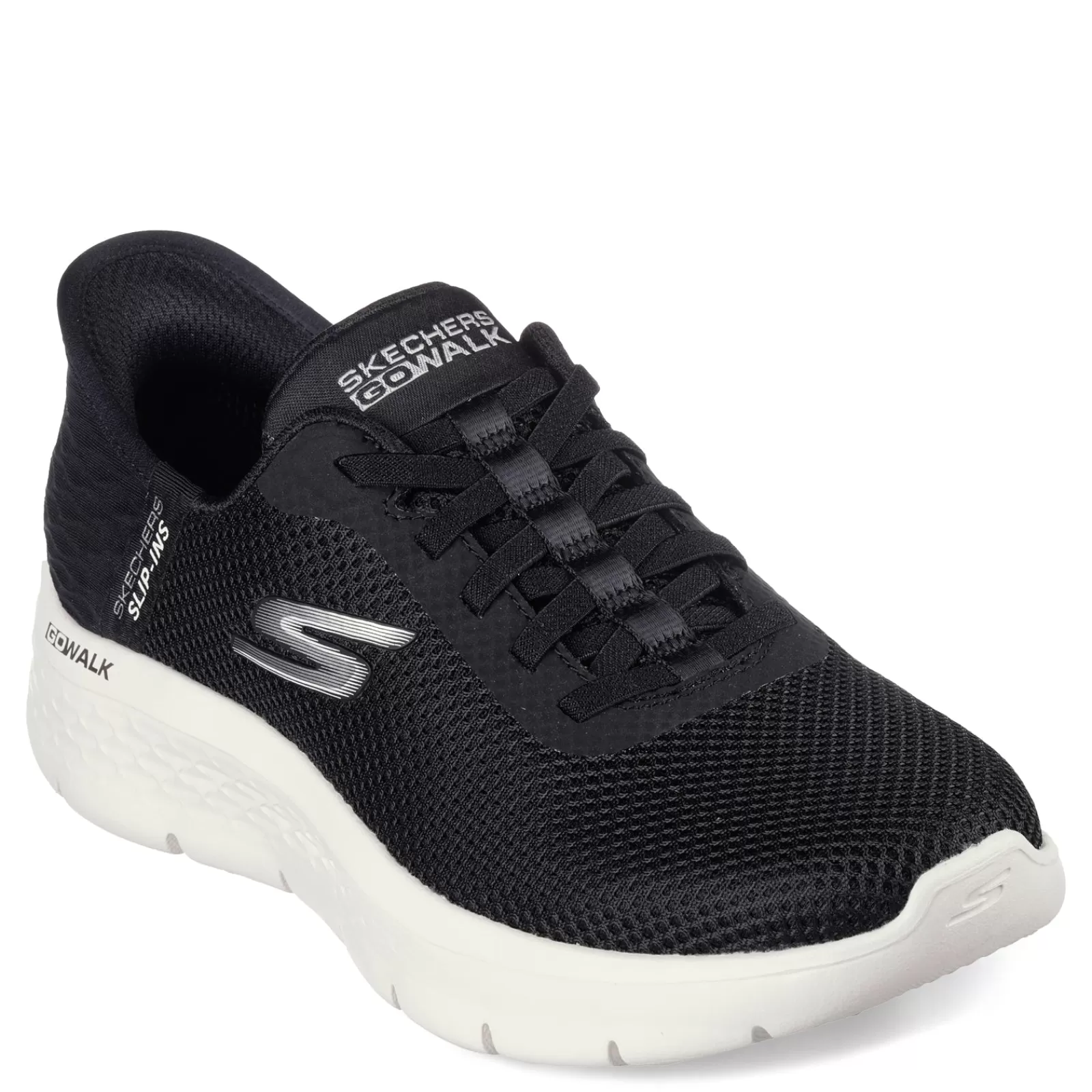 New Skechers Women's , Slip-ins: GO WALK Flex - Grand Entrance Sneaker Black White