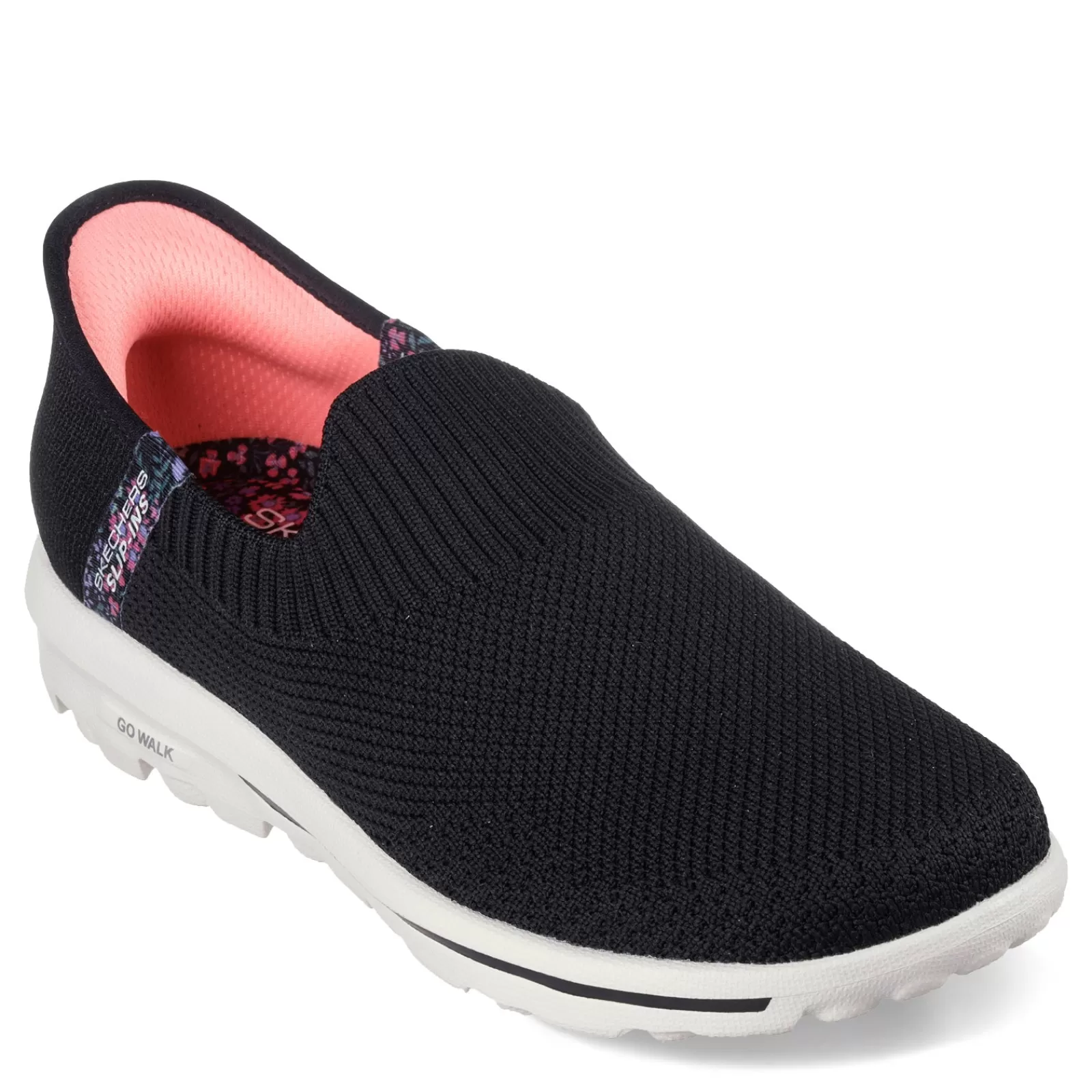 Clearance Skechers Women's , Slip-ins: GO WALK Travel - Tahiti Sunset Sneaker Black