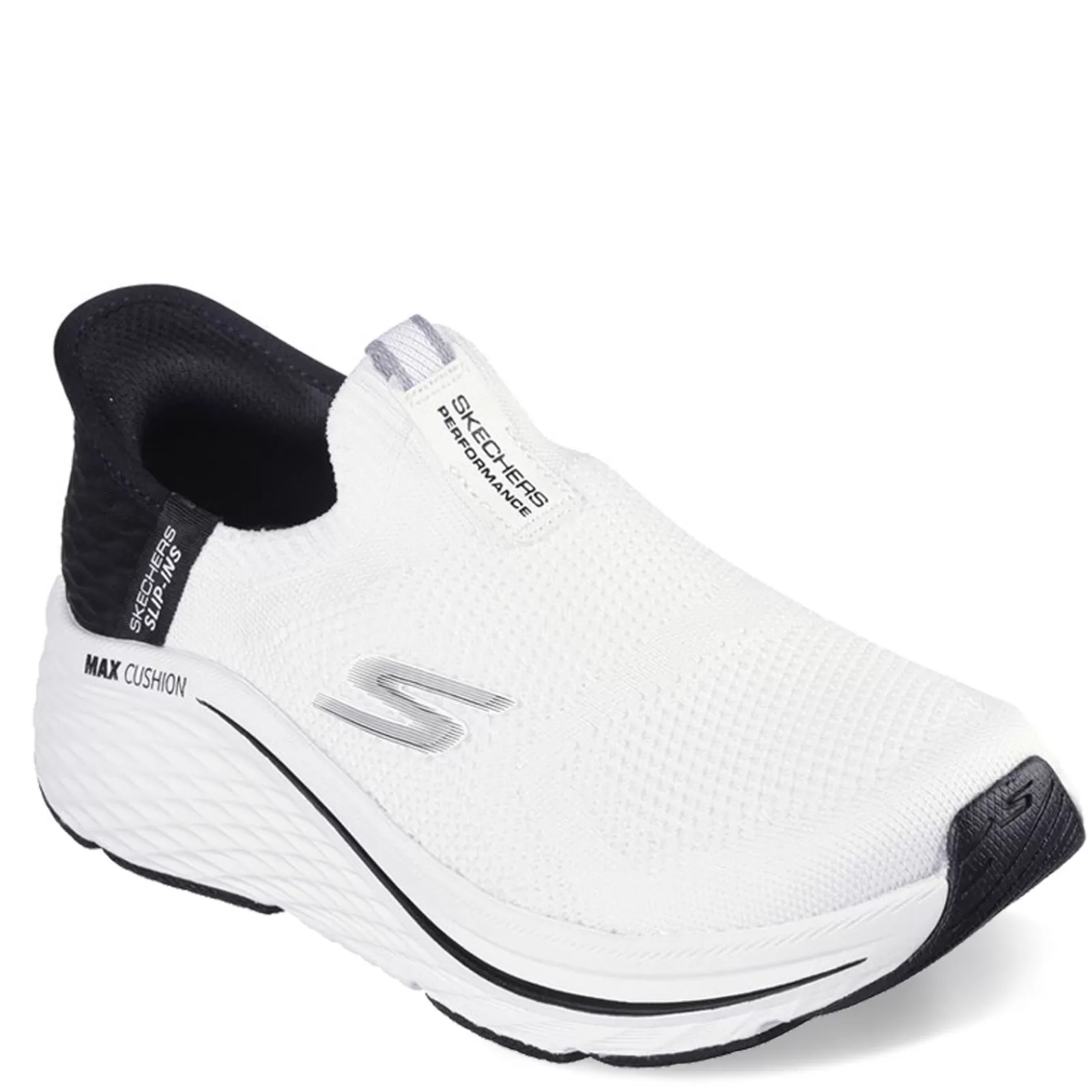 Outlet Skechers Women's Slip-Ins, Max Cushioning Elite 2.0 Walking Shoe White Black