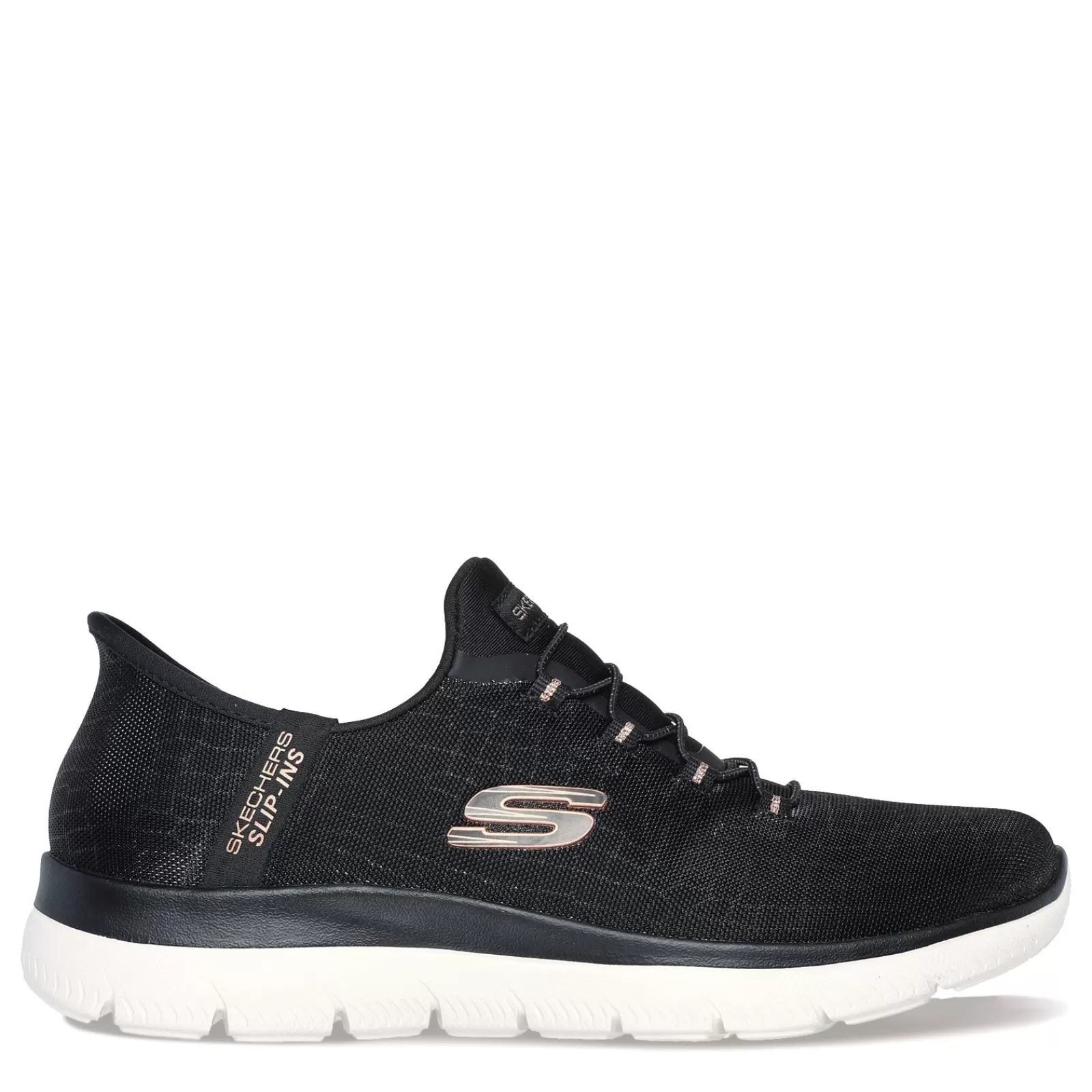 Best Sale Skechers Women's , Slip-ins: Summits - Classy Night Sneaker Black Rose Gold