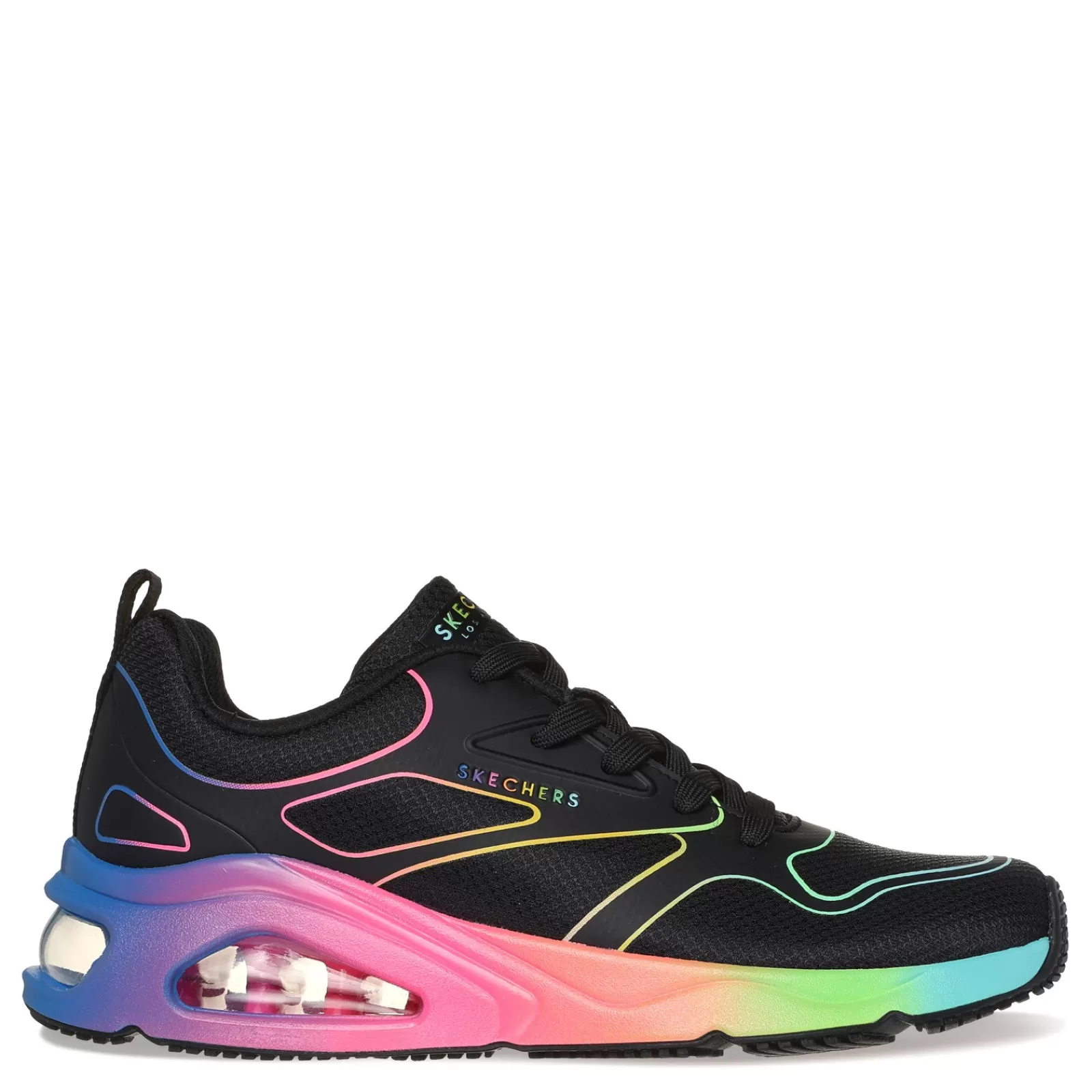 Shop Skechers Women's Street, Tres-Air Uno - Rainbow Roads Sneaker Black Multi