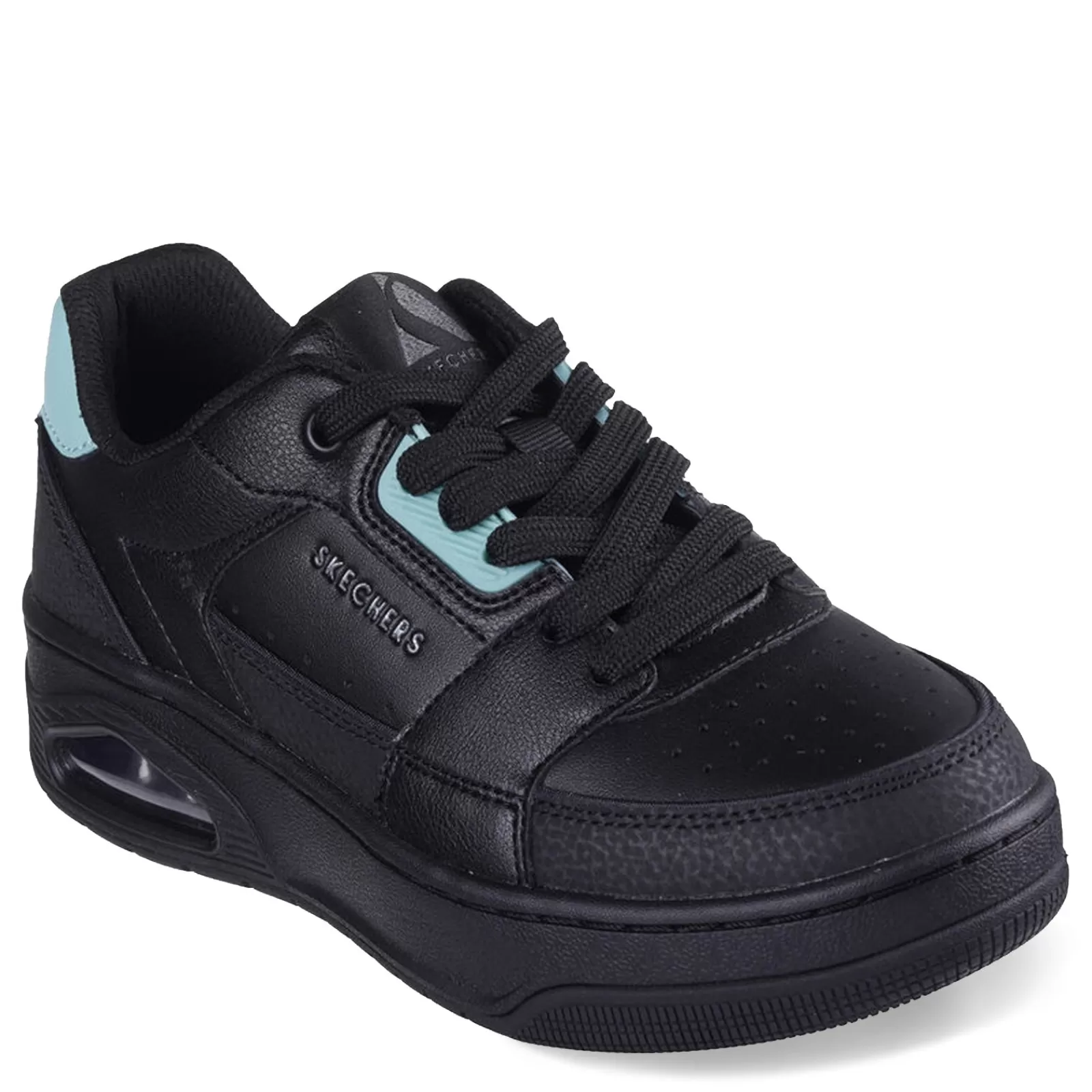 Flash Sale Skechers Women's Street, Uno Court - Courted Style Sneaker Black Turquoise