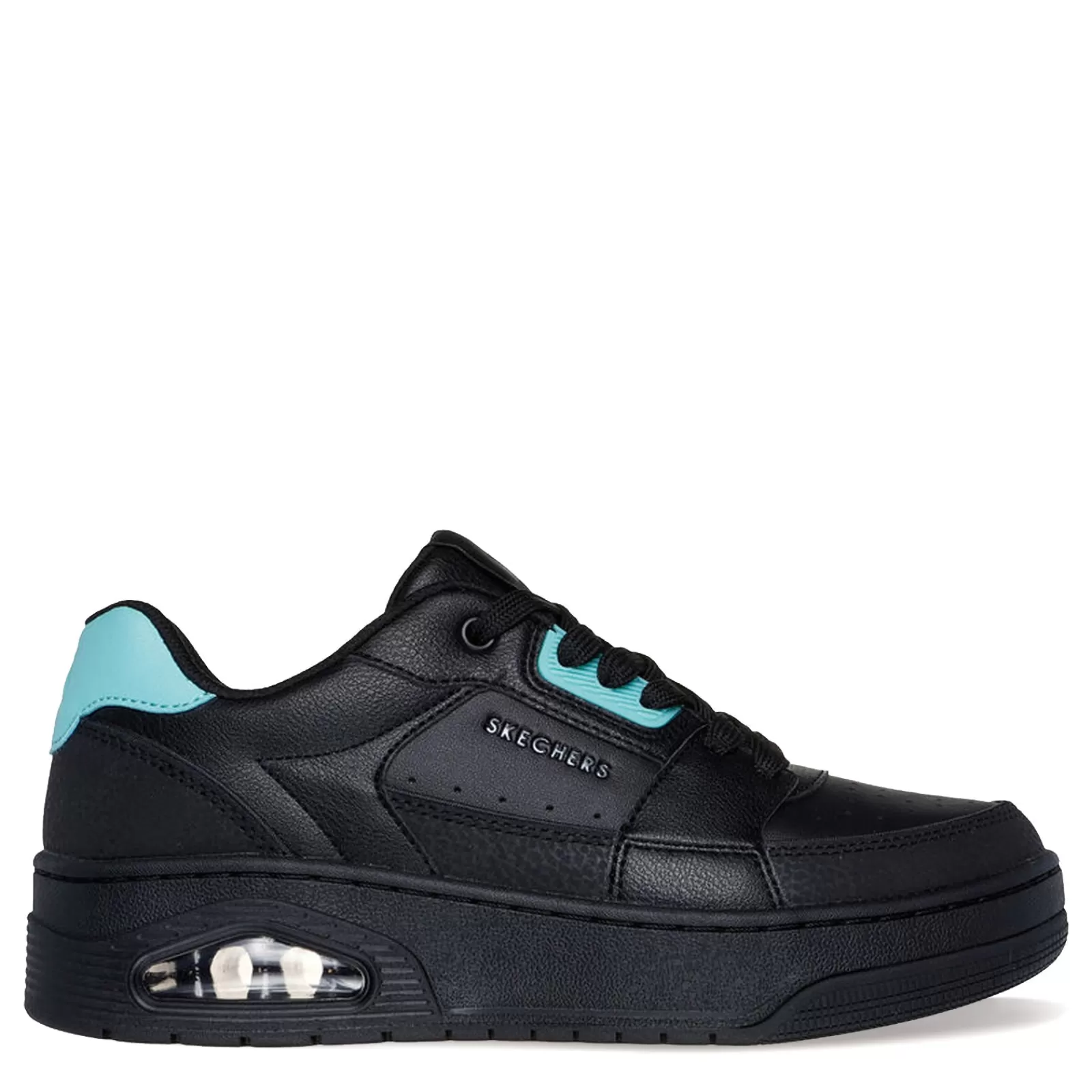 Flash Sale Skechers Women's Street, Uno Court - Courted Style Sneaker Black Turquoise