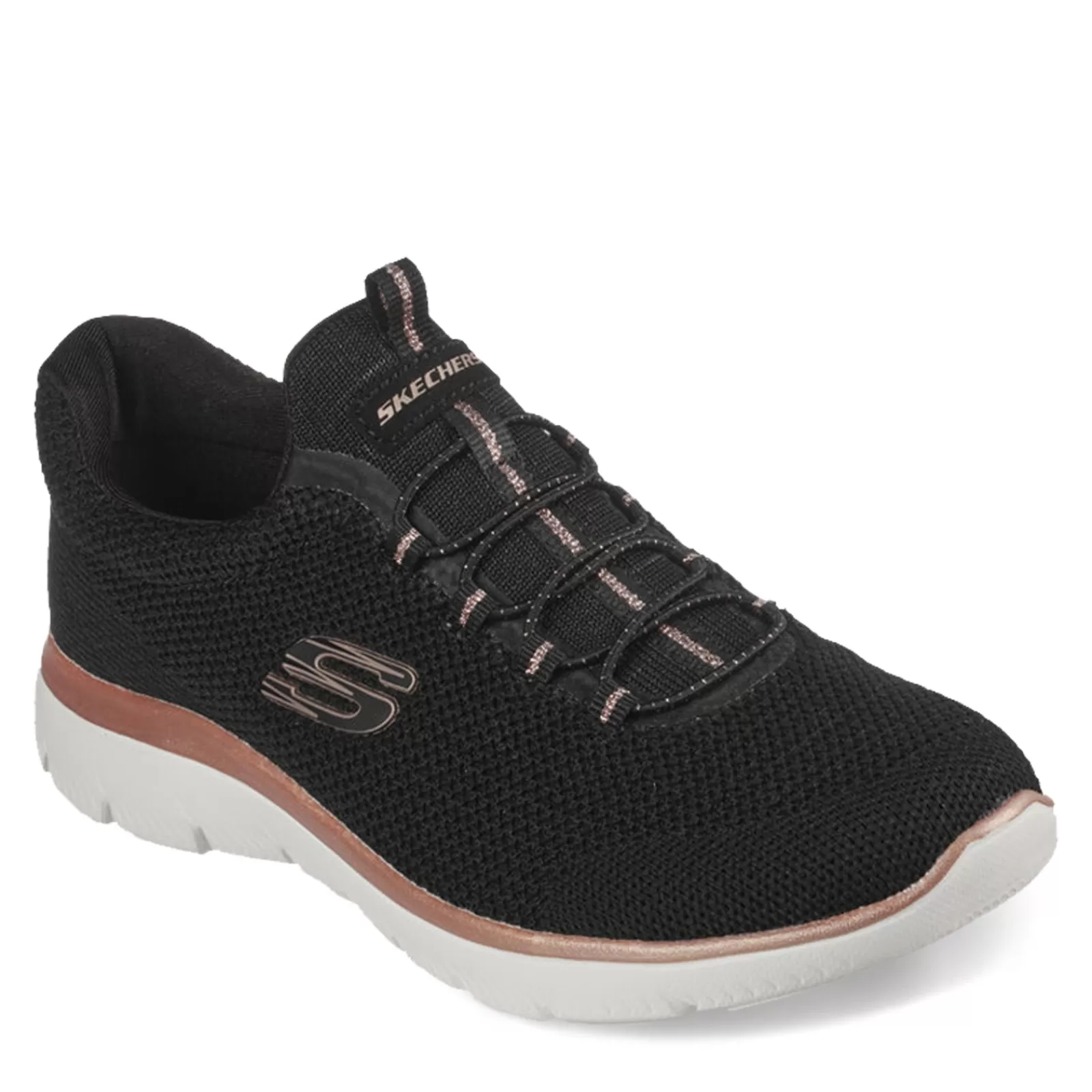 Cheap Skechers Women's , Summits - Cool Classic Sneaker Black Rose Gold