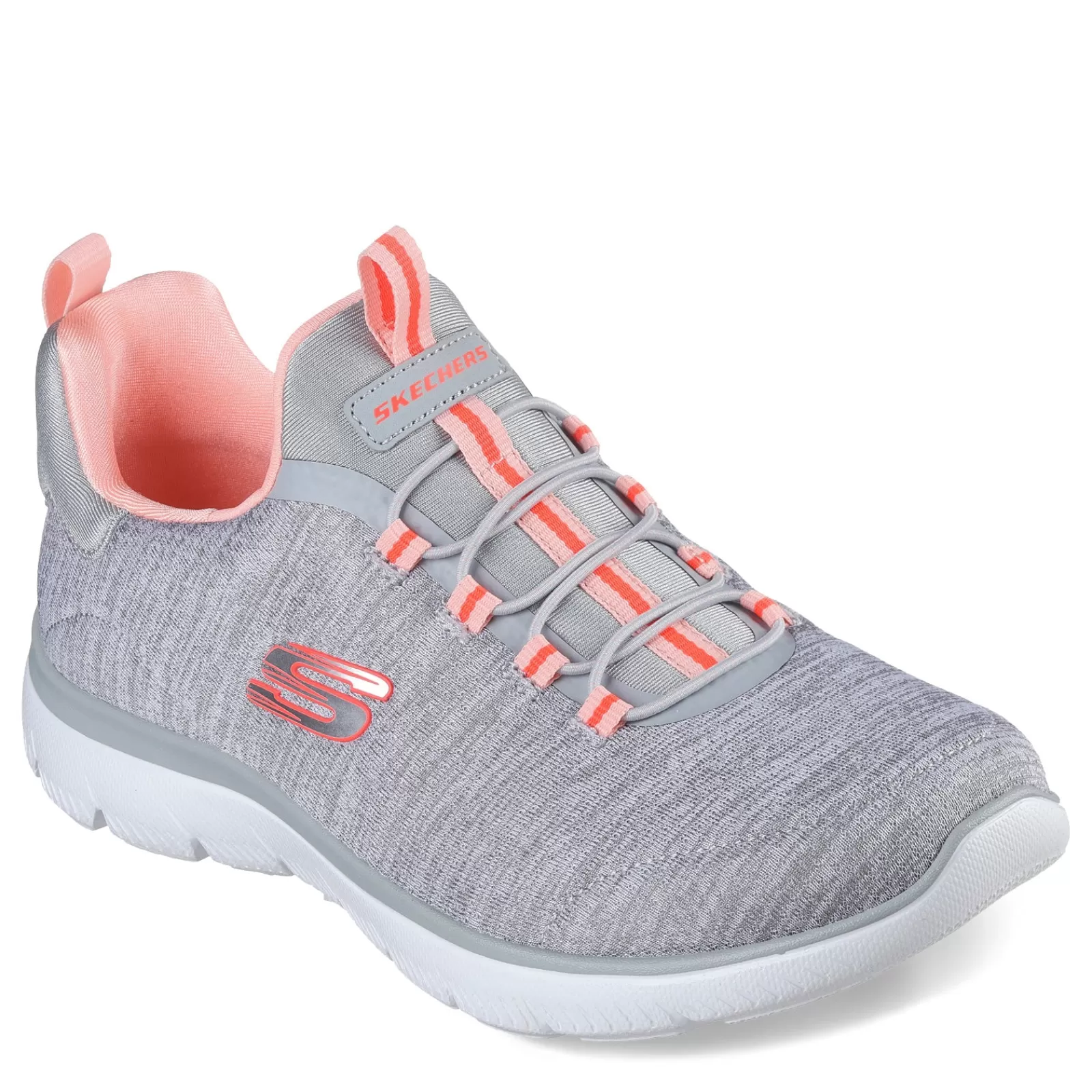 New Skechers Women's , Summits - Fresh Impression Sneaker Grey Coral