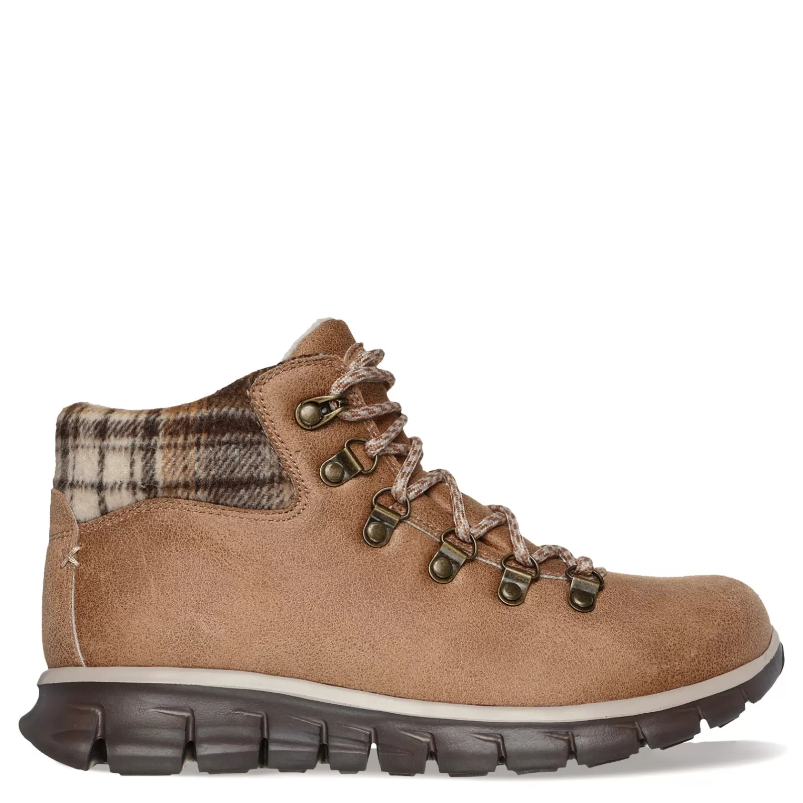 Best Sale Skechers Women's , Synergy - Plaid Mood Boot Chestnut