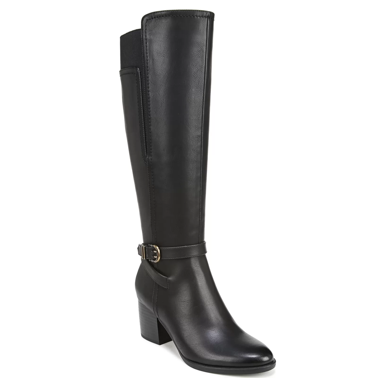 Online SOUL Naturalizer Women's , Uptown Boot - Wide Calf Black Faux Leather