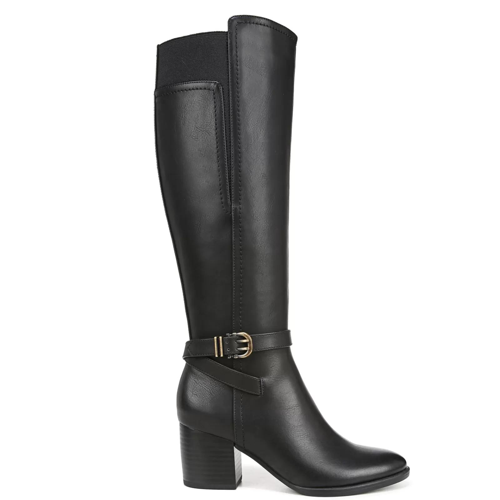 Online SOUL Naturalizer Women's , Uptown Boot - Wide Calf Black Faux Leather