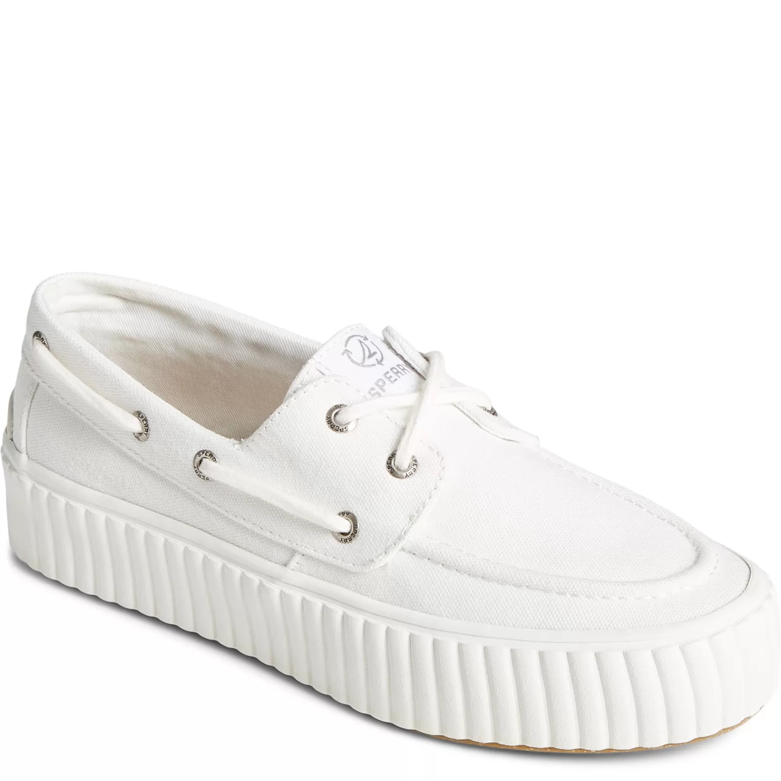 Store Sperry Women's , Pier Wave Boat Platform Sneaker White