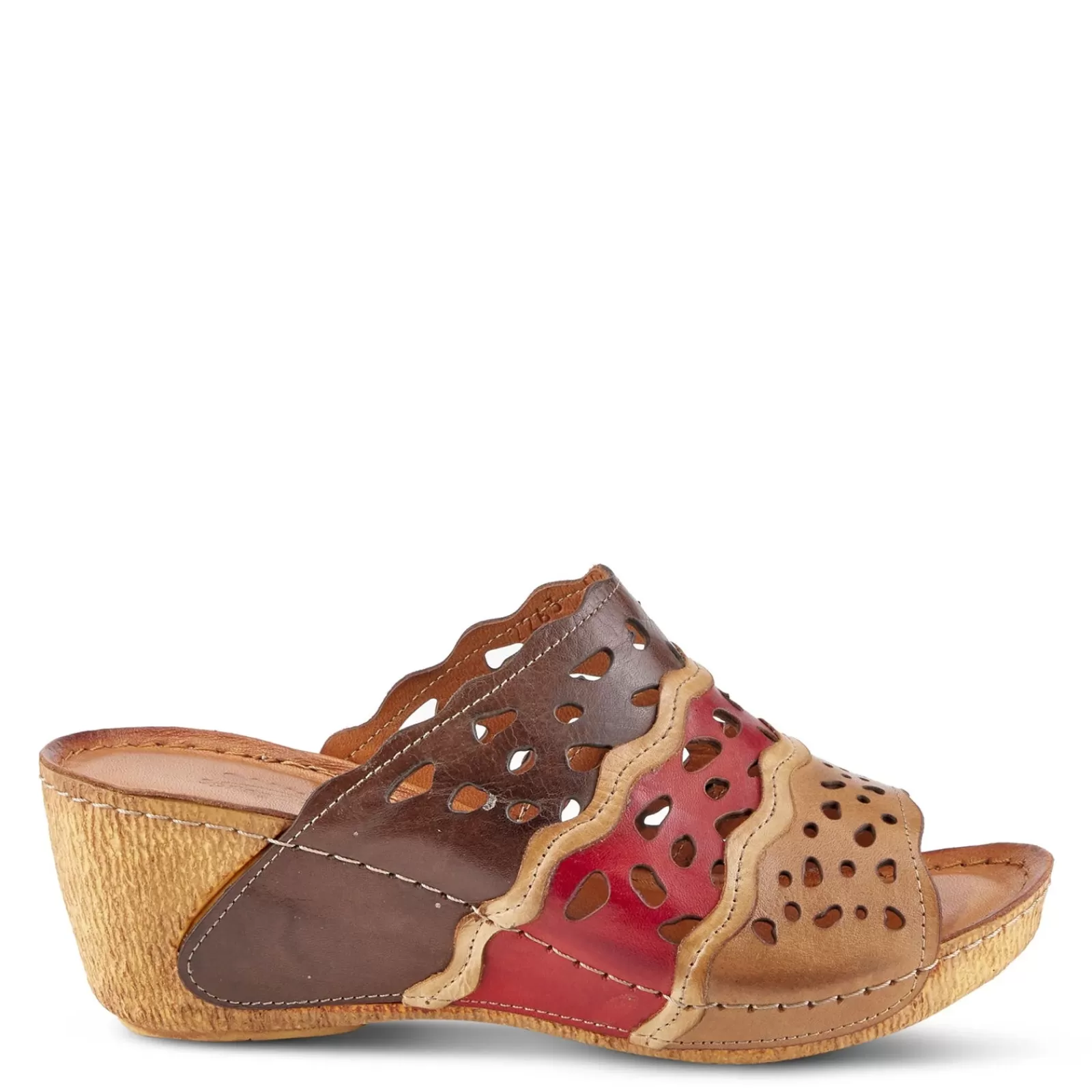 Sale Spring Step Women's , Footy Sandal Brown Multi