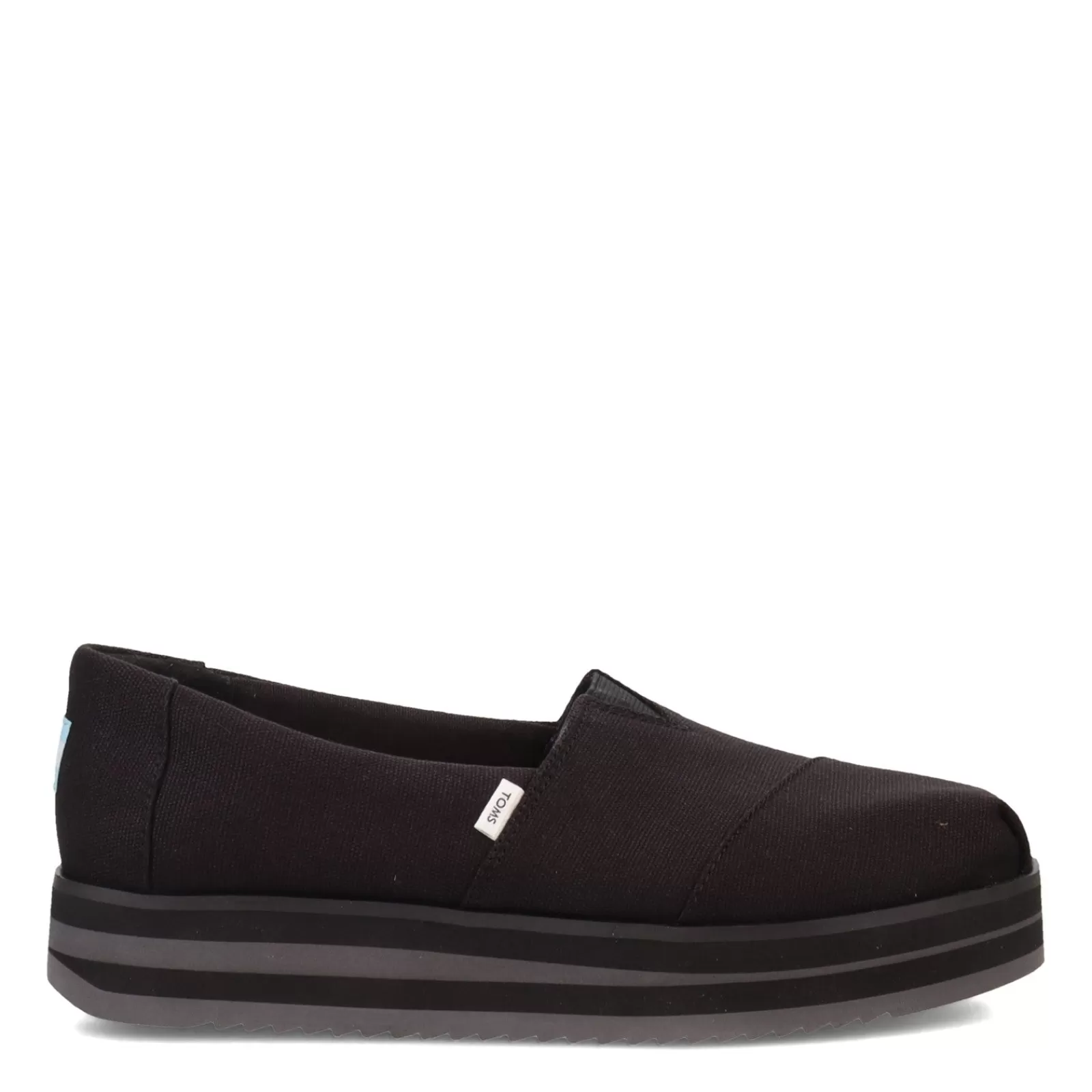 Best TOMS Women's , Alpargata Midform Espadrille Slip-On Black Canvas