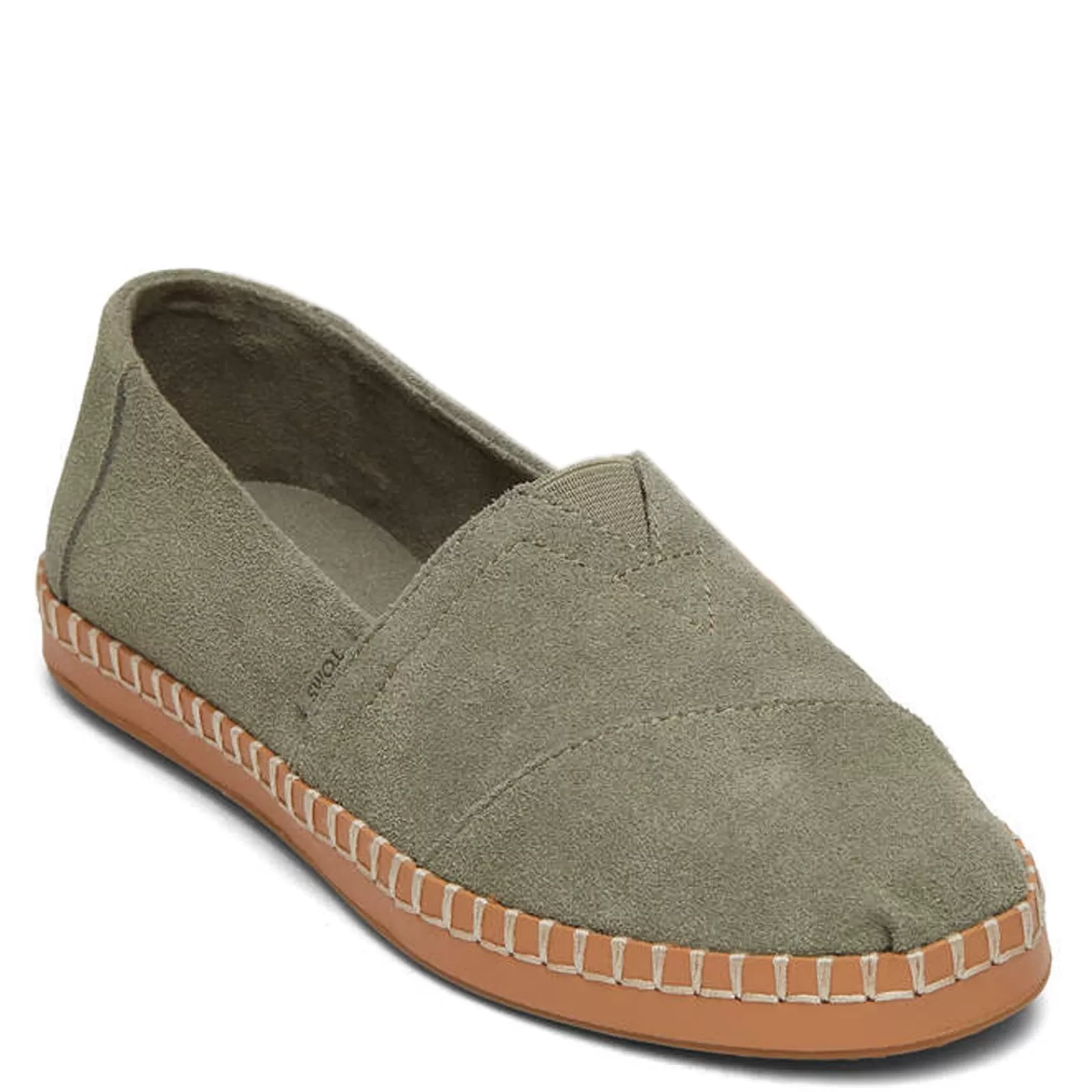 Shop TOMS Women's , Alpargata Vetiver Suede Leather Wrap Slip-On Grey Suede