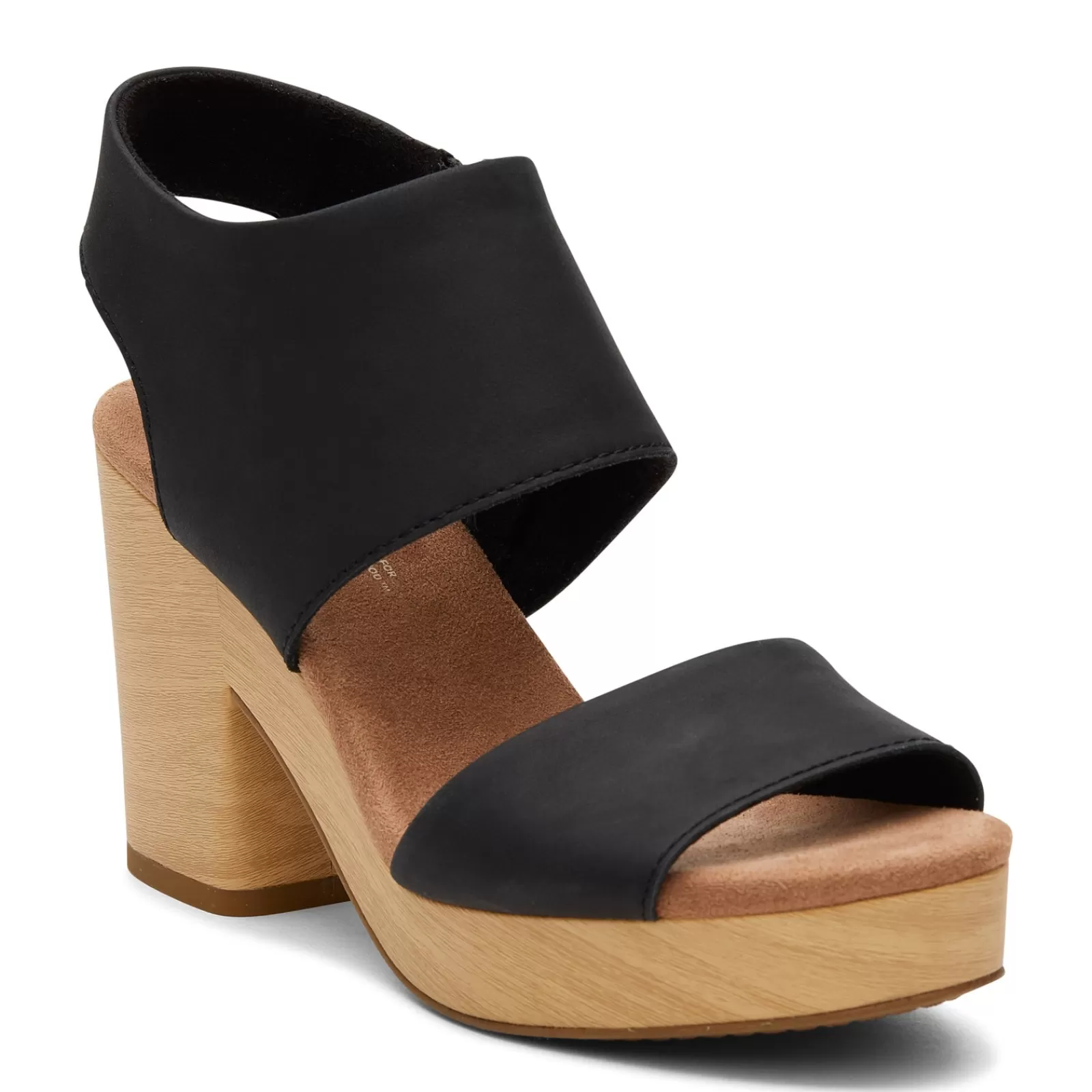 Online TOMS Women's , Majorca Platform Sandal Black Leather