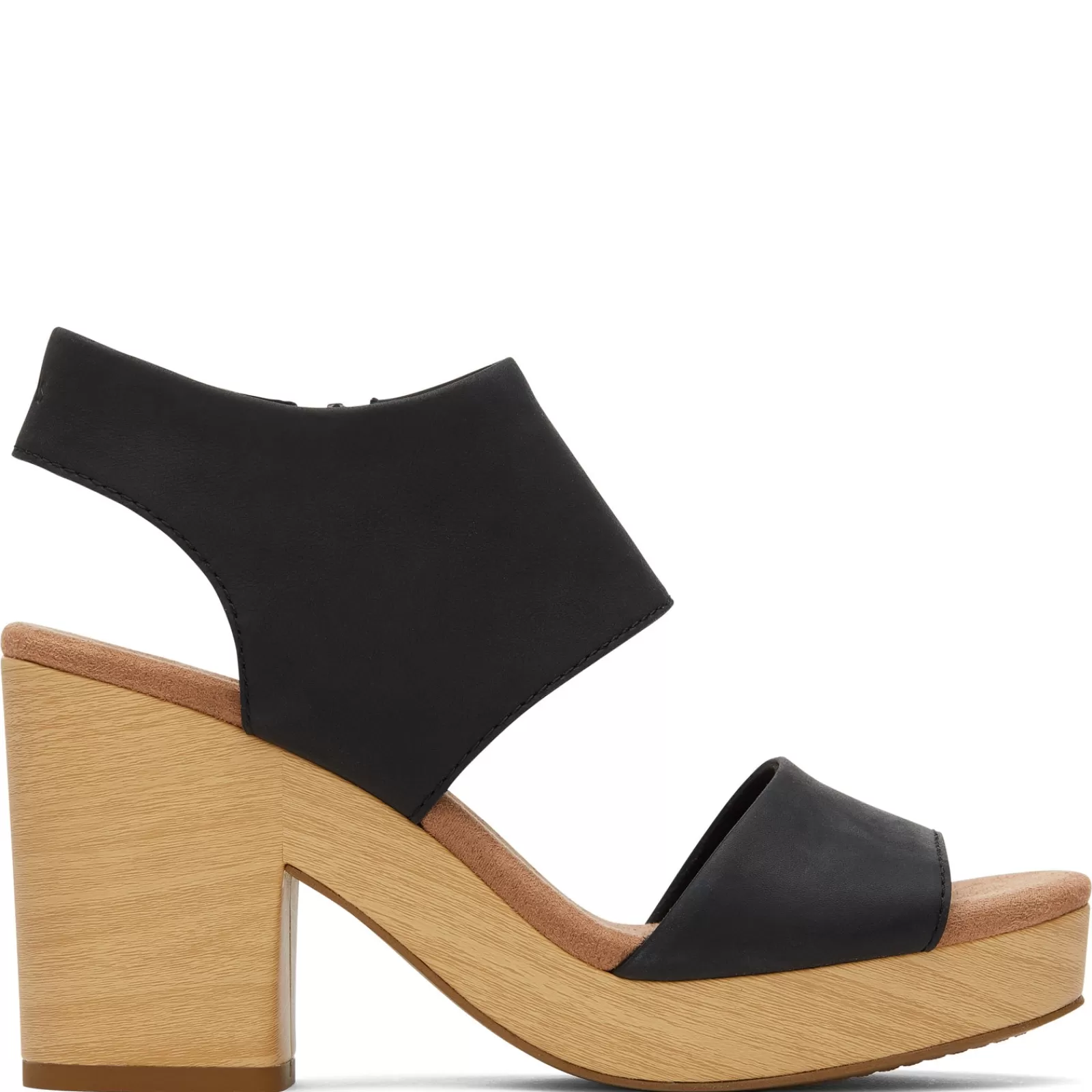 Online TOMS Women's , Majorca Platform Sandal Black Leather