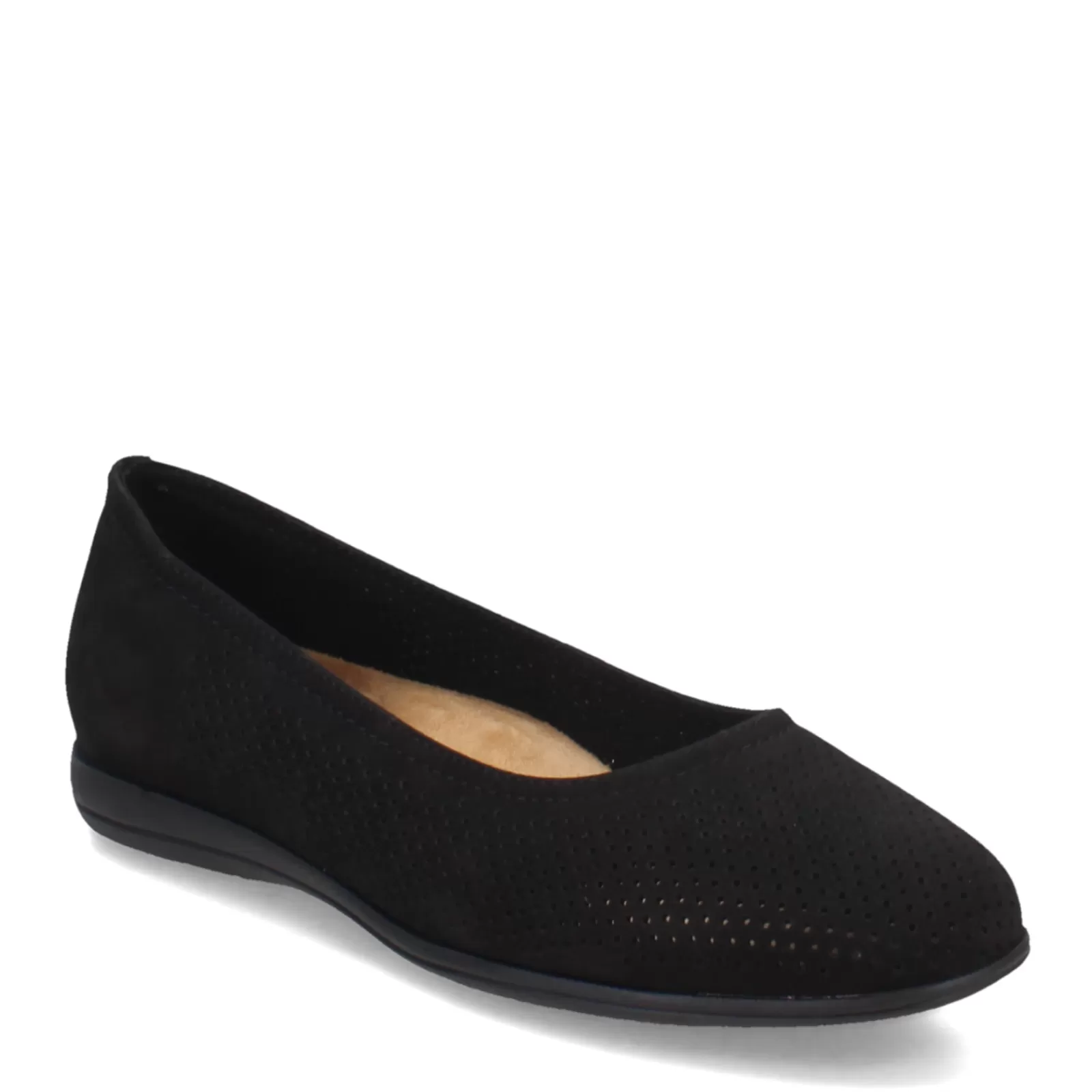 New Trotters Women's , Darcey Flat Black Perf