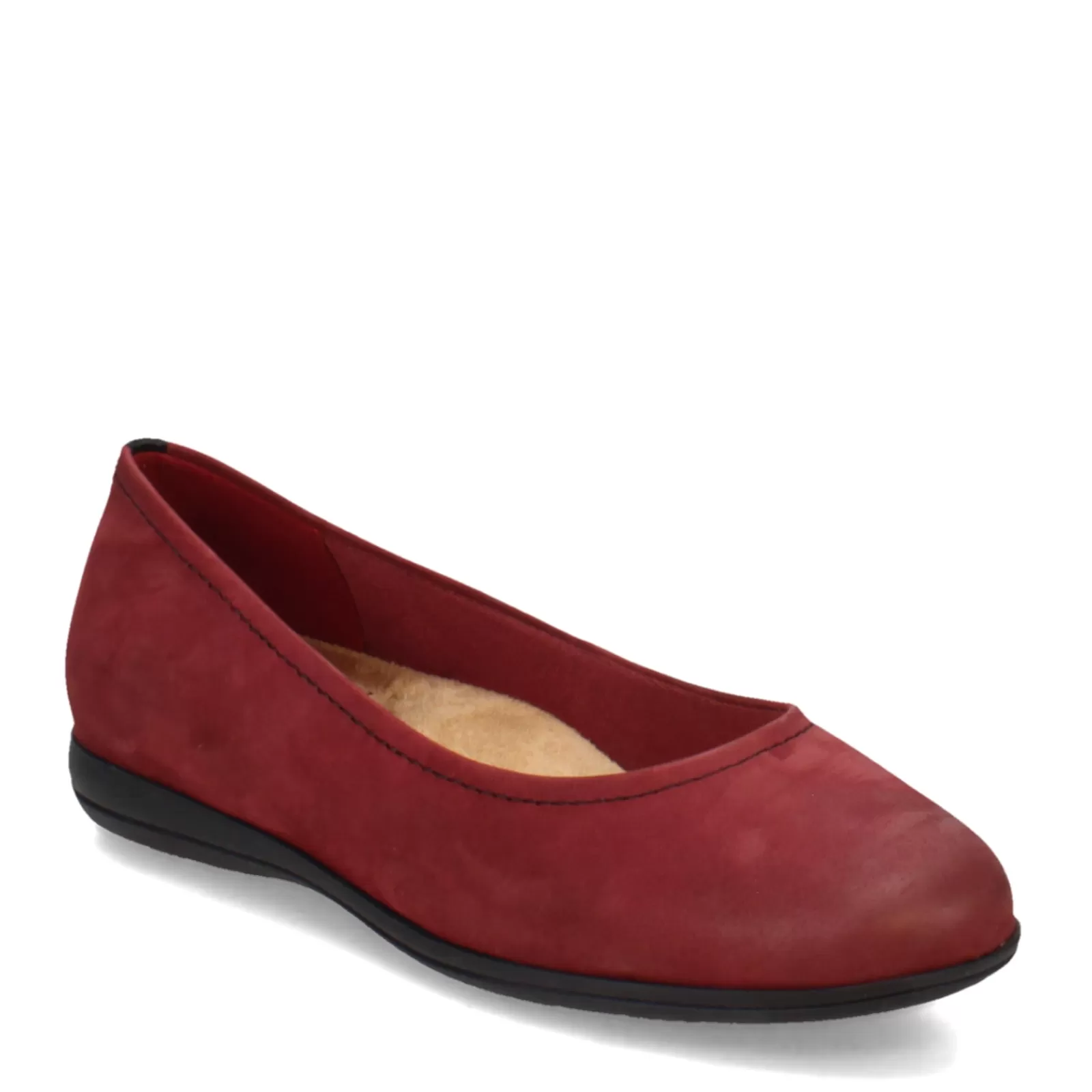 Store Trotters Women's , Darcey Flat Dark Red