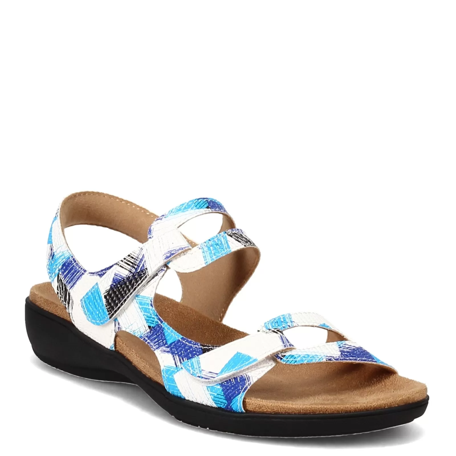 Store Trotters Women's , Katarina Sandal Blue Multi