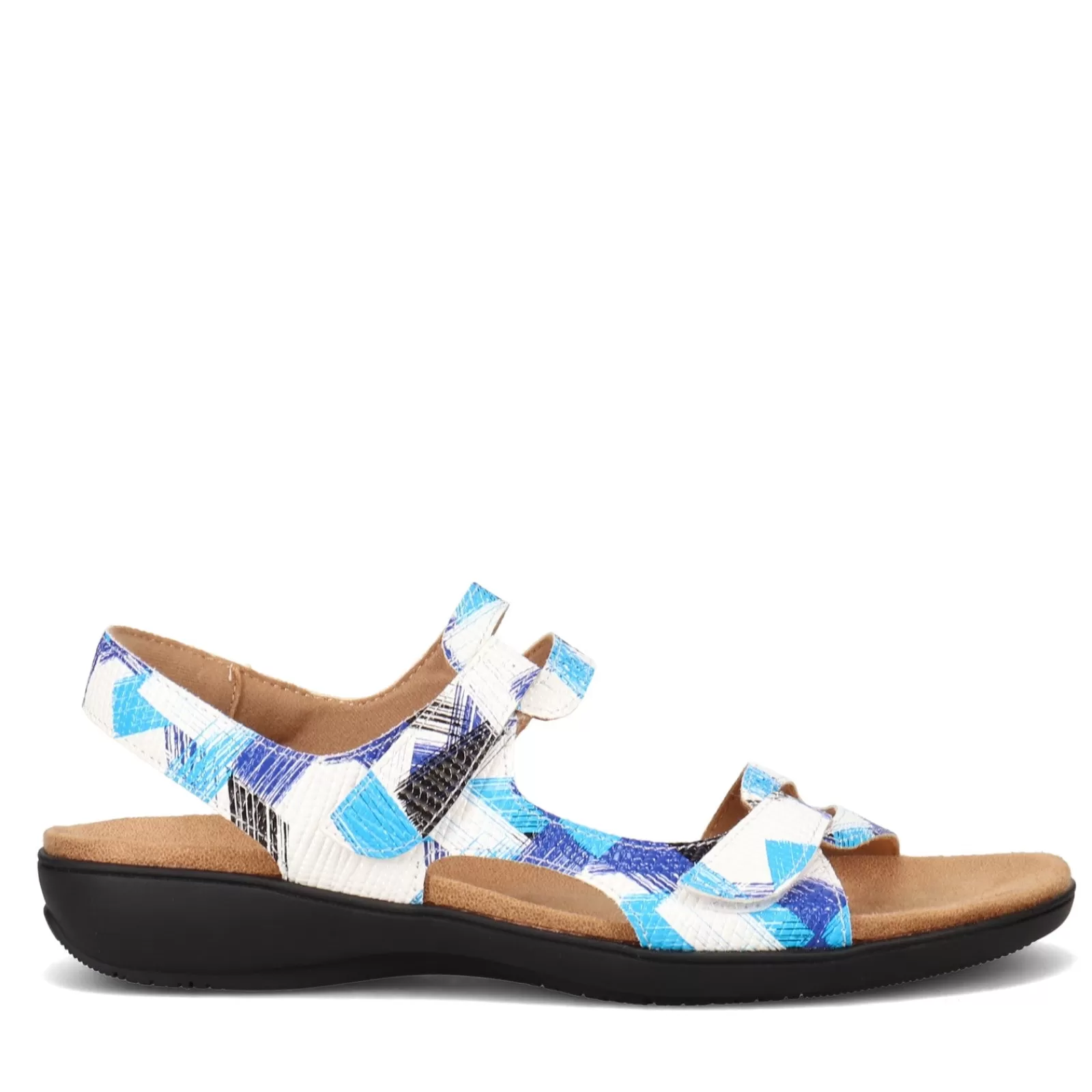 Store Trotters Women's , Katarina Sandal Blue Multi