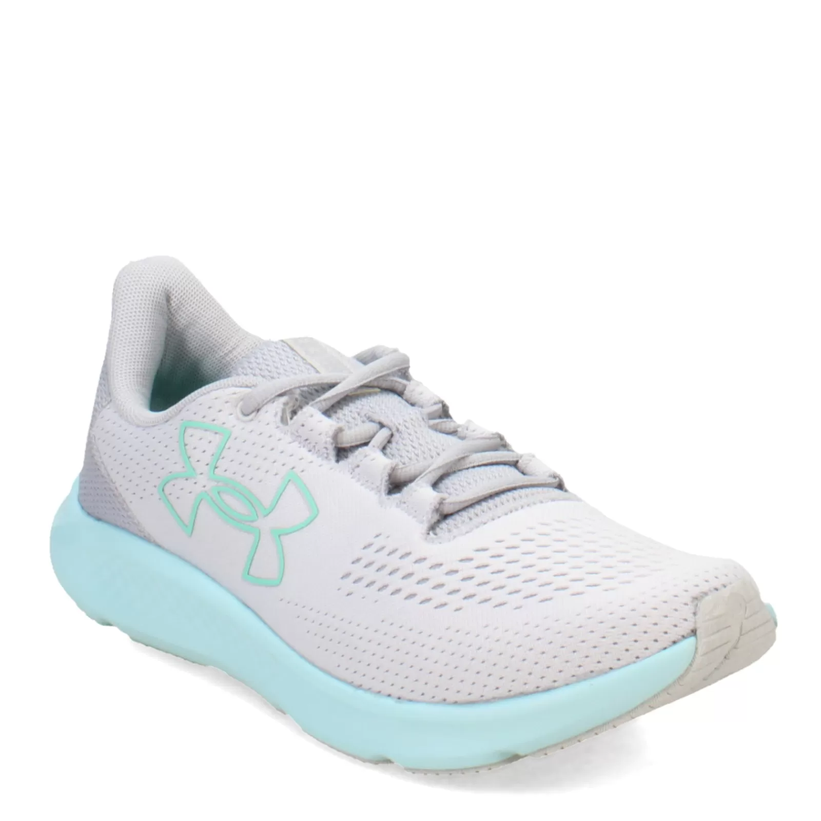 Shop Under Armour Women's , Charged Pursuit 3 Running Shoe Grey/Turquoise