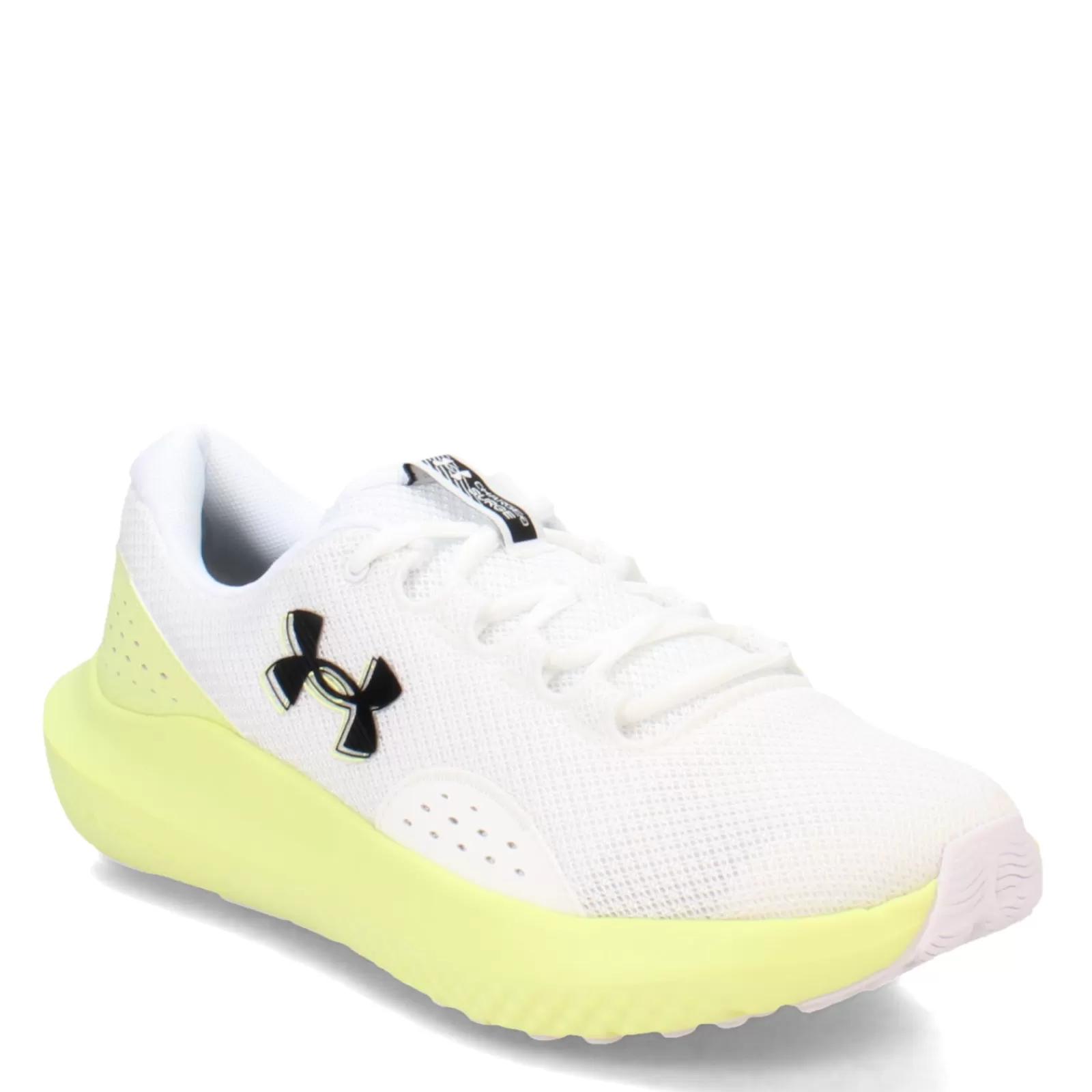 Outlet Under Armour Women's , Charged Surge 4 Running Shoe White/Sonic Yellow/Black