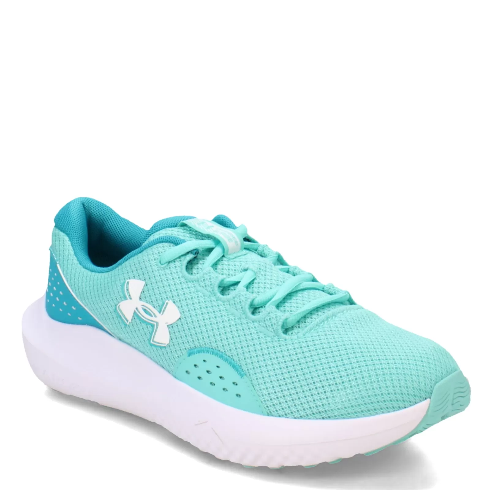 Clearance Under Armour Women's , Charged Surge 4 Running Shoe Radial Turquoise/Circuit Teal/White