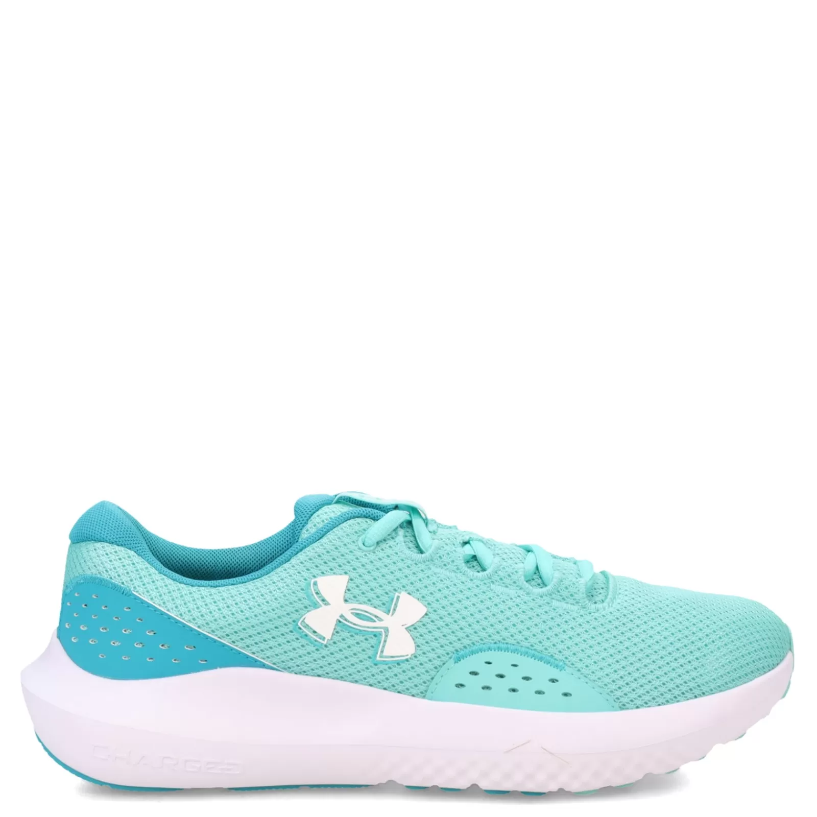 Clearance Under Armour Women's , Charged Surge 4 Running Shoe Radial Turquoise/Circuit Teal/White