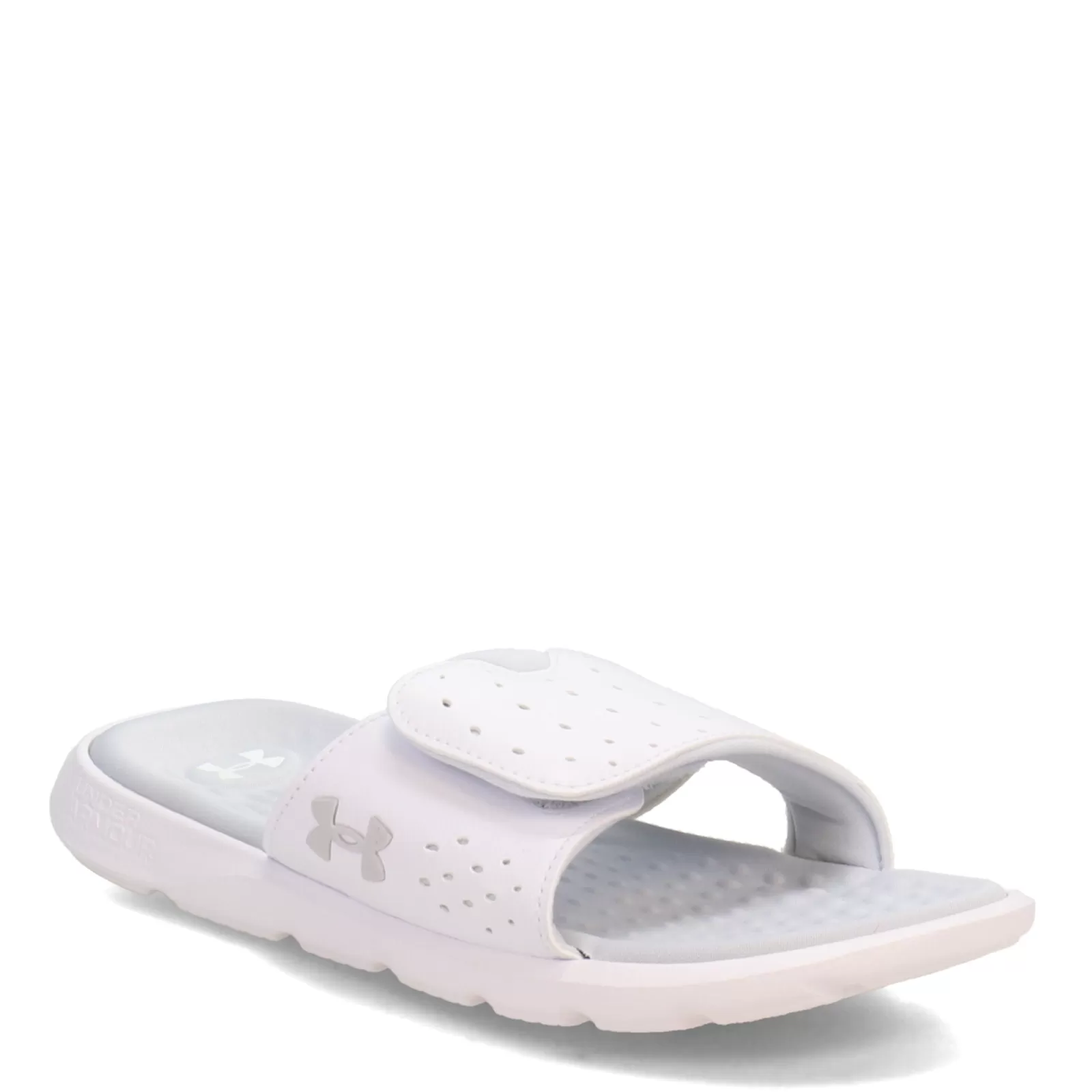 Online Under Armour Women's , Ignite 7 Slide Sandal White/ Halo Gray