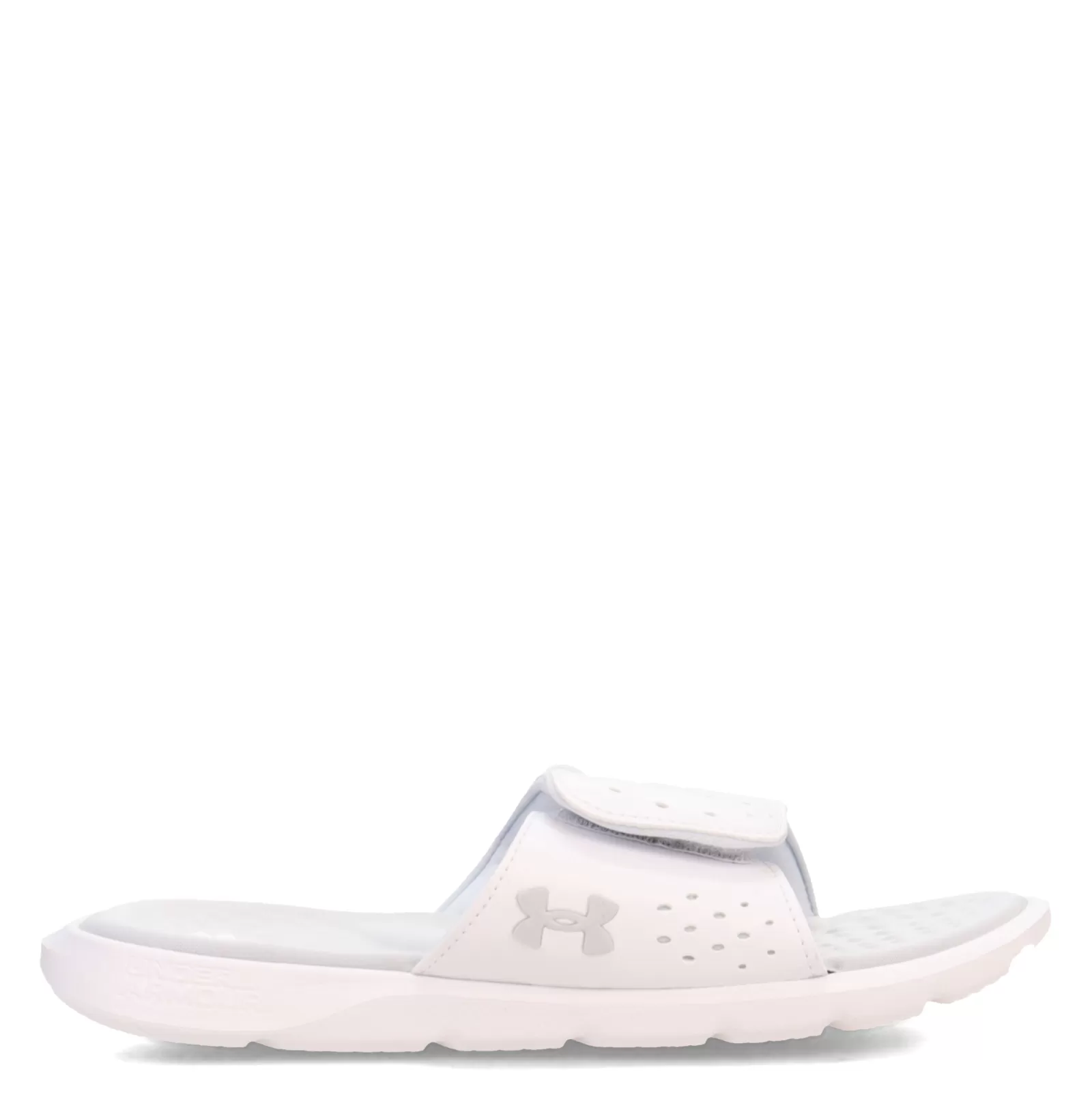 Online Under Armour Women's , Ignite 7 Slide Sandal White/ Halo Gray