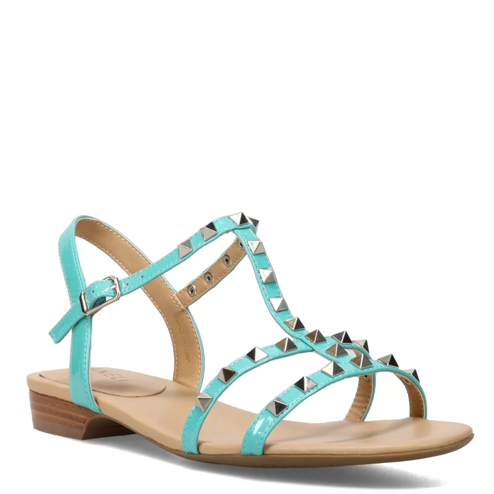 New Vaneli Women's , Brunel Sandal Turquoise Patent