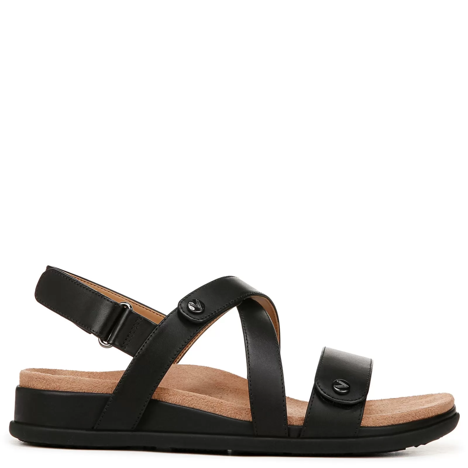 New Vionic Women's , Cypress Sandal Black Leather