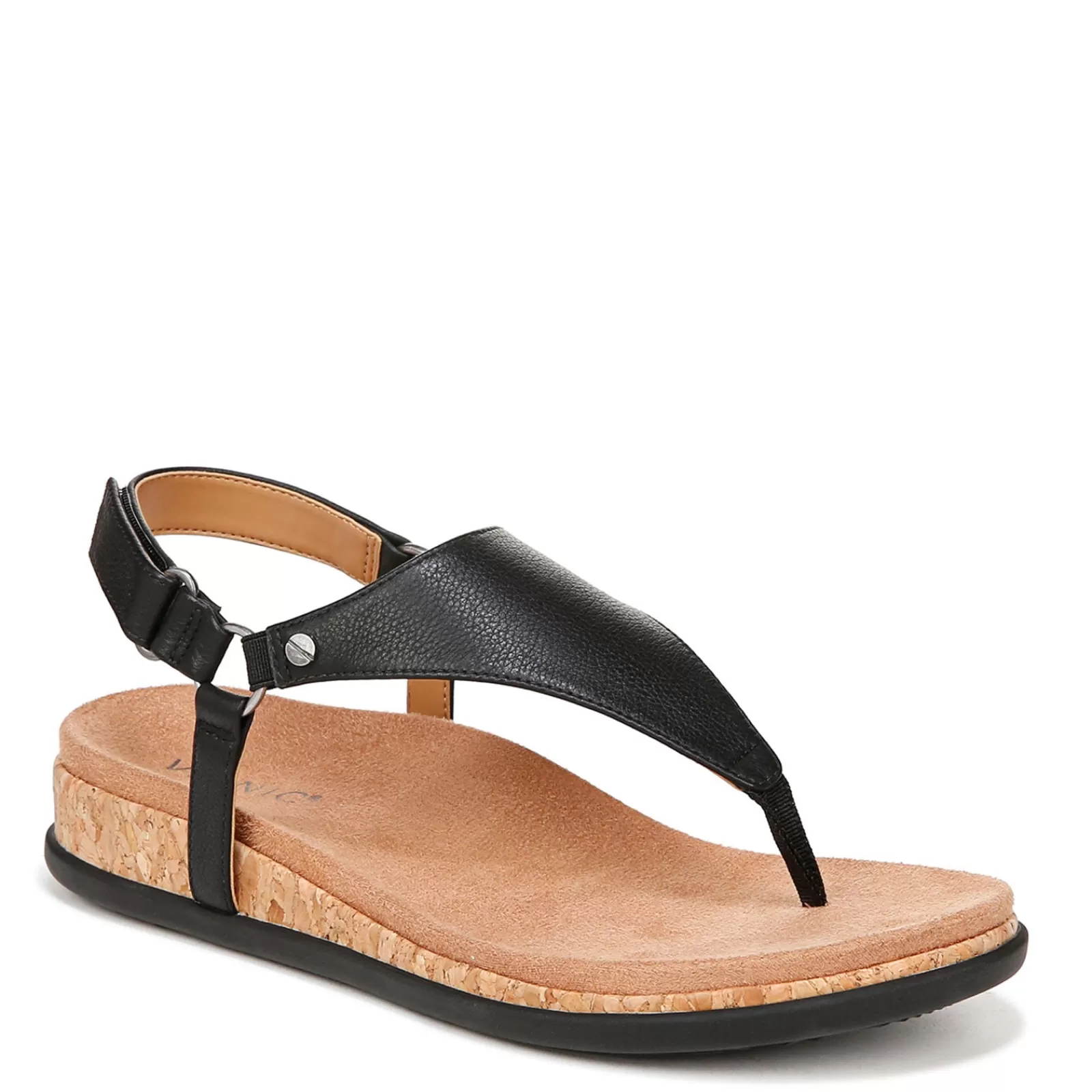 Fashion Vionic Women's , Kirra II Sandal Black Leather