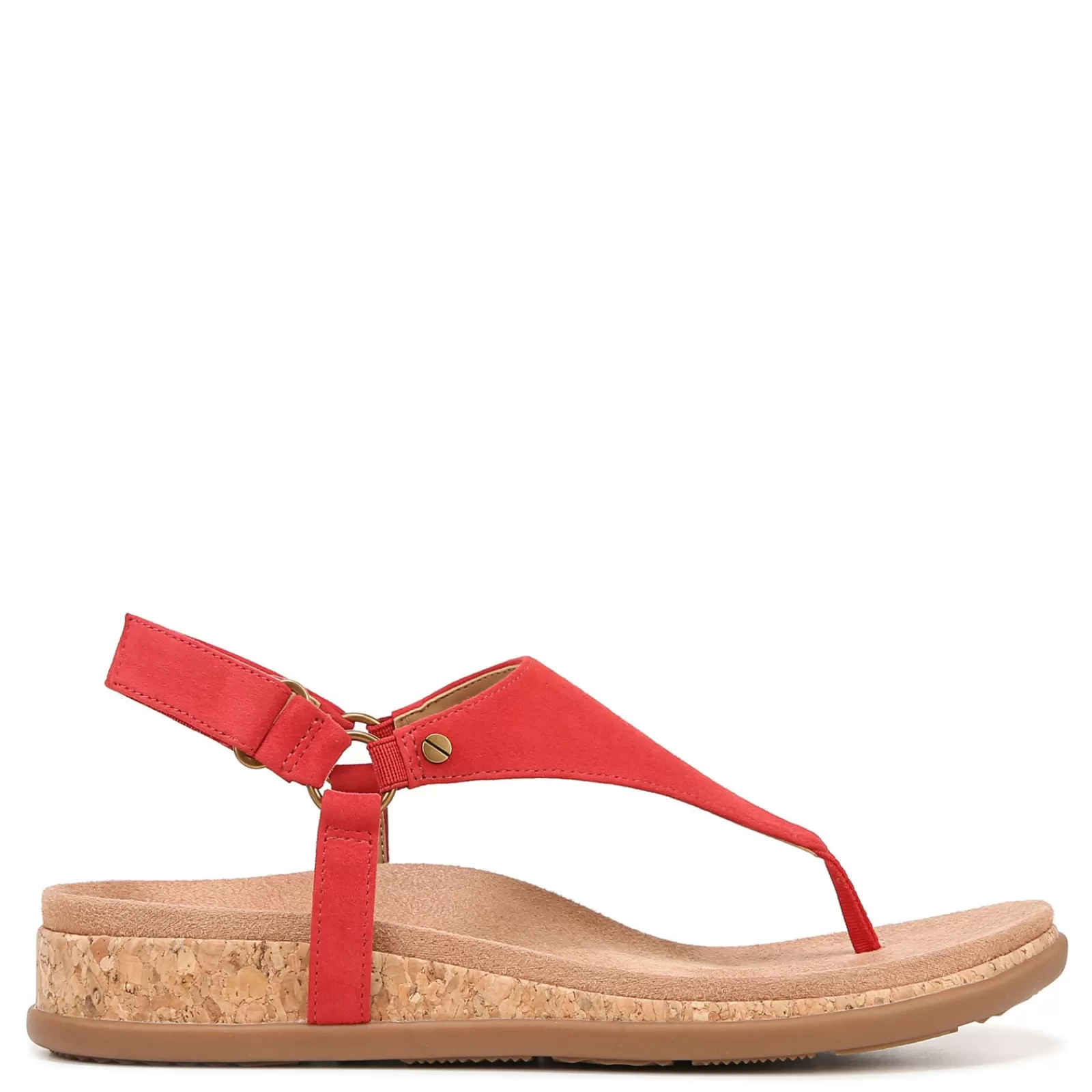 New Vionic Women's , Kirra II Sandal Red Suede