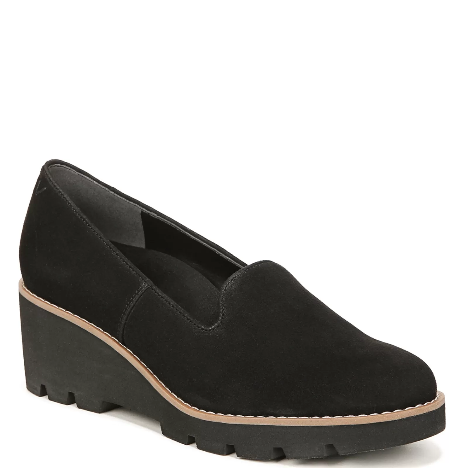 Shop Vionic Women's , Willa Wedge Slip-On Black Suede