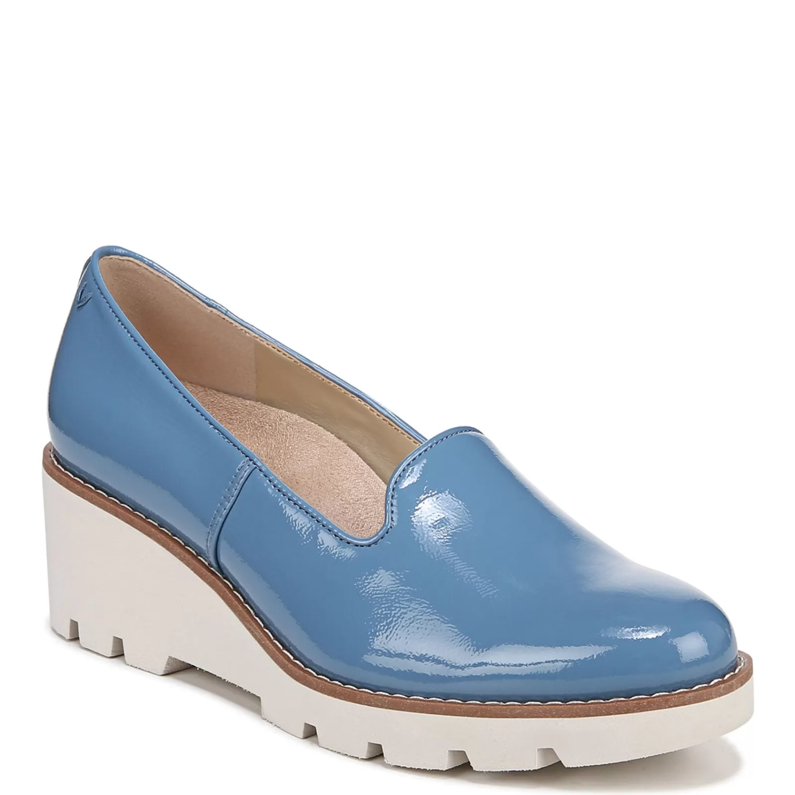 Cheap Vionic Women's , Willa Wedge Slip-On Blue Patent Leather