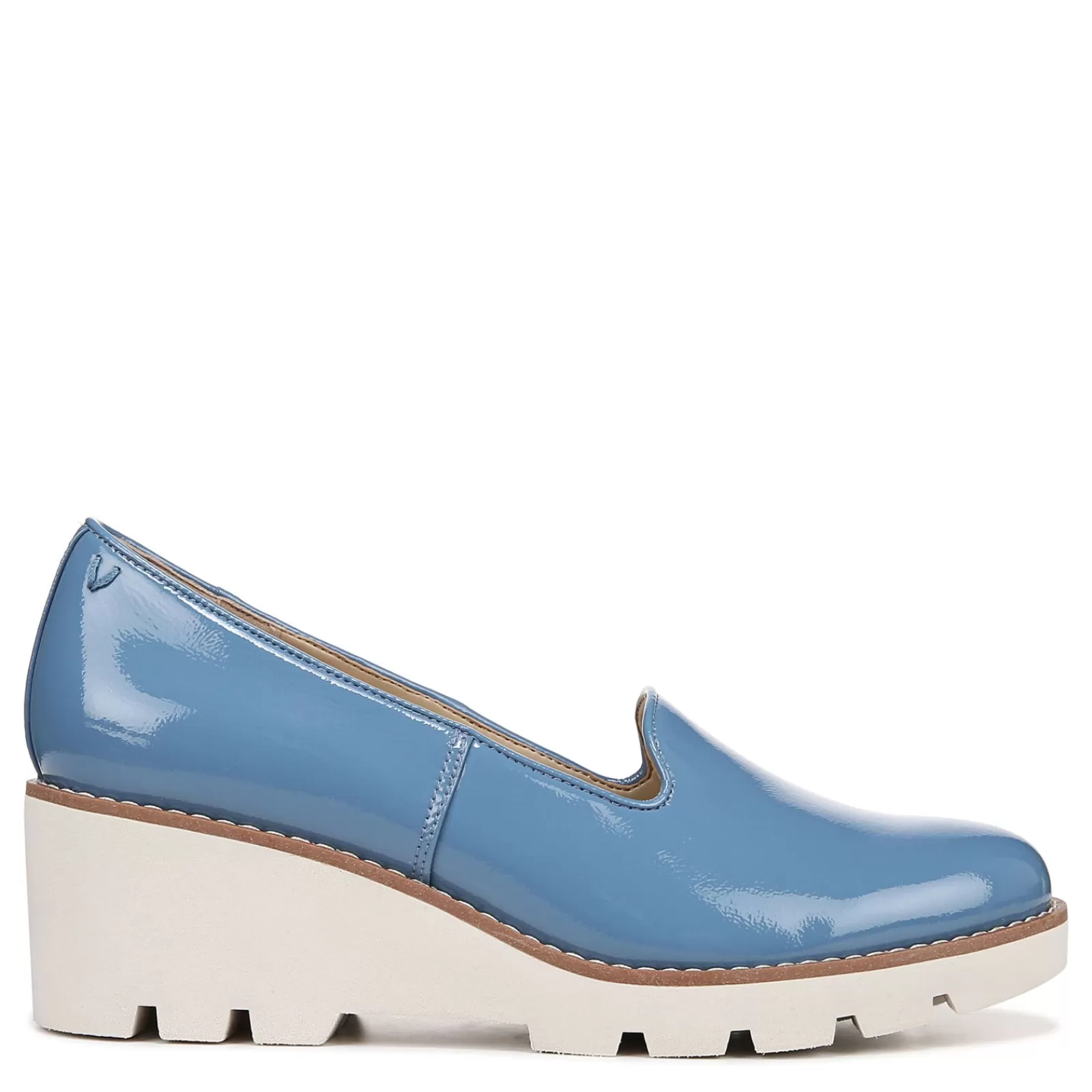 Cheap Vionic Women's , Willa Wedge Slip-On Blue Patent Leather