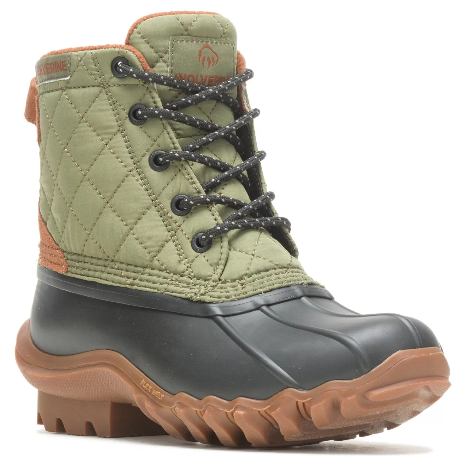 Discount Wolverine Women's , Torrent Quilted Duck Boot Green